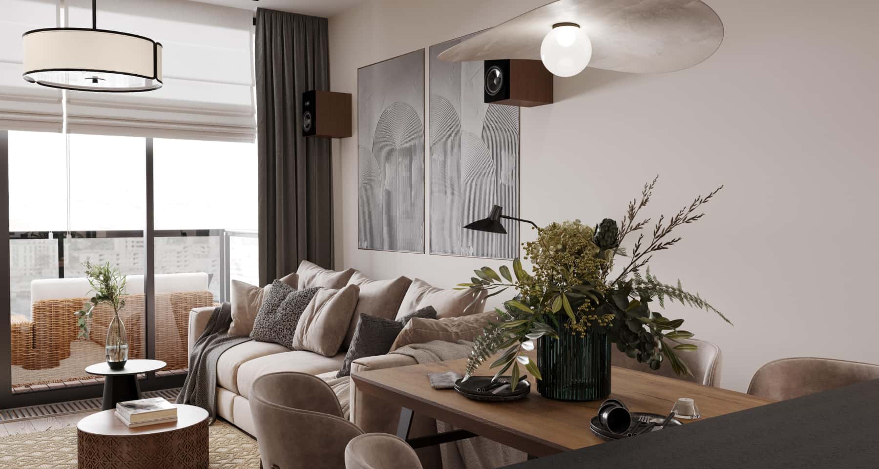 Сучасний простір Сучасний дизайн інтер'єру 2026: мінімалізм, лофт та природні матеріали.