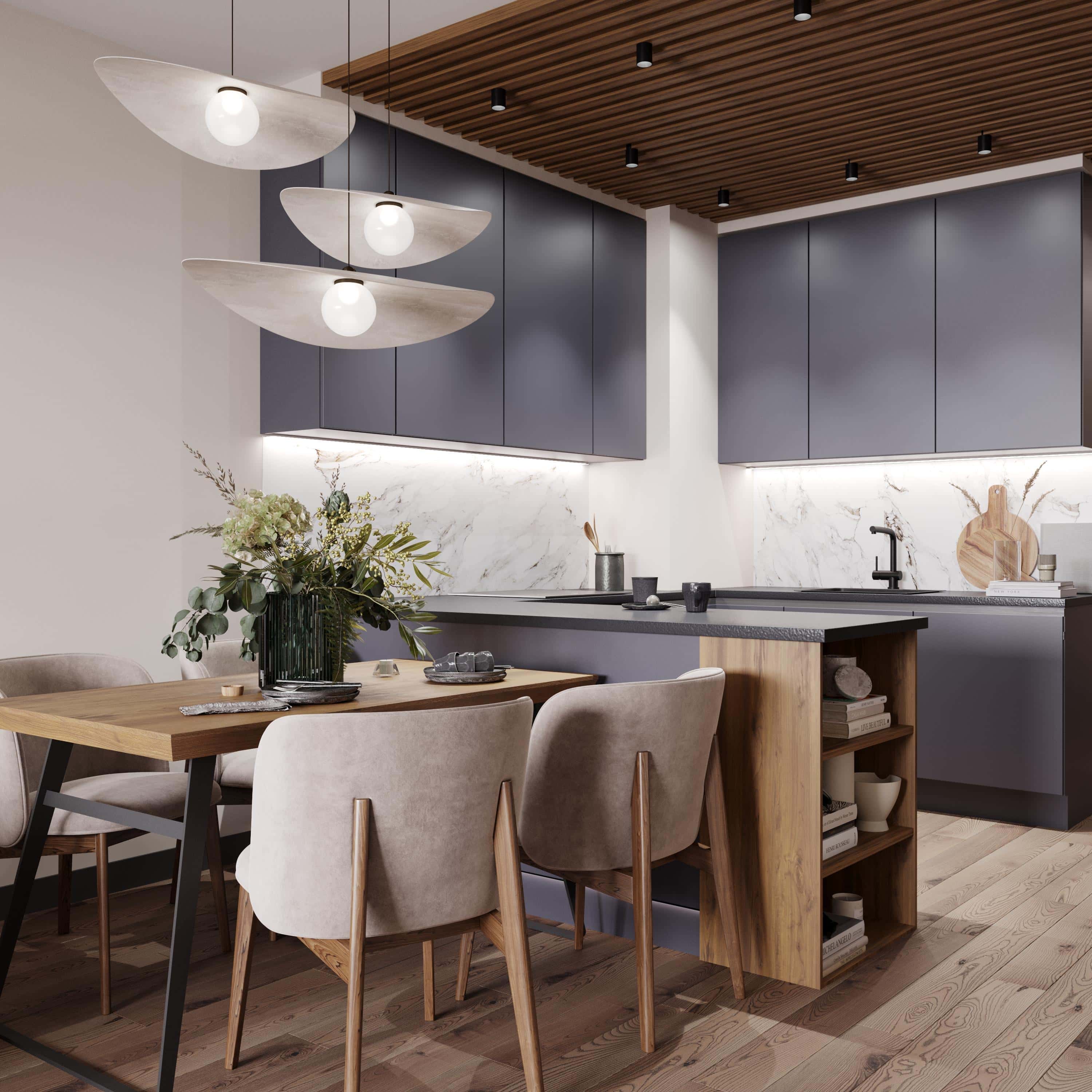 Світлий мінімалізм Інтер'єр 2026 у стилі мінімалізм з акцентами лофту: простір та світло.