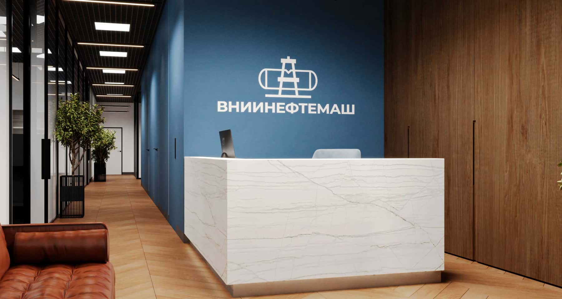 Сучасний дизайн офісного приміщення з елементами стилю лофт та ергономічними меблями