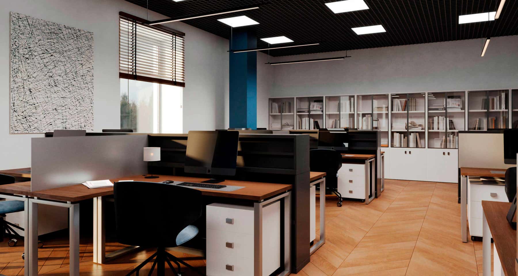 Проект дизайну офісного приміщення в стилі лофт з акцентом на продуктивність