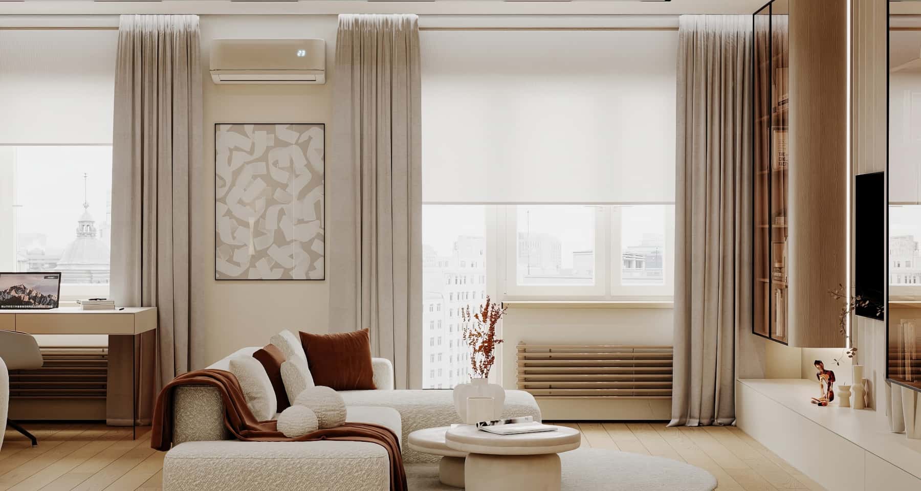 Дизайн проєкт трикімнатної квартири: яскрава дитяча кімната з ігровою зоною.