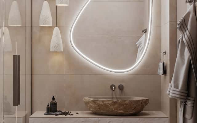 Сучасний дизайн інтер'єру трикімнатної квартири з продуманим плануванням та декором.