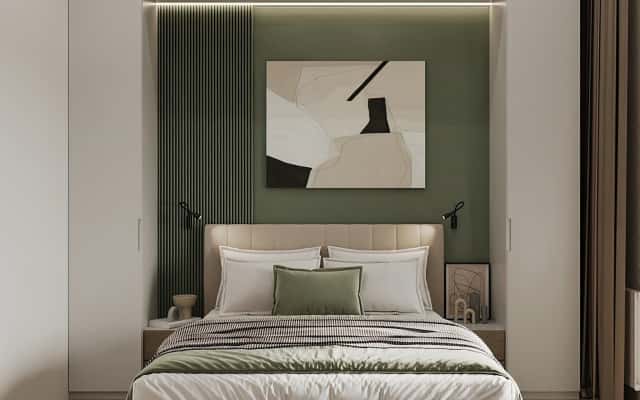 Сучасний дизайн трикімнатної квартири в стилі мінімалізм з великим вікном.