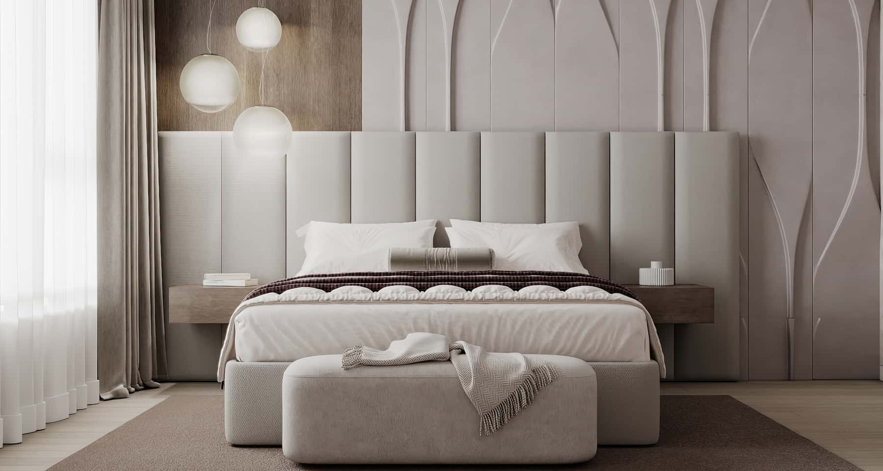 Стильний інтер'єр сучасної трикімнатної квартири з акцентом на функціональність та комфорт.