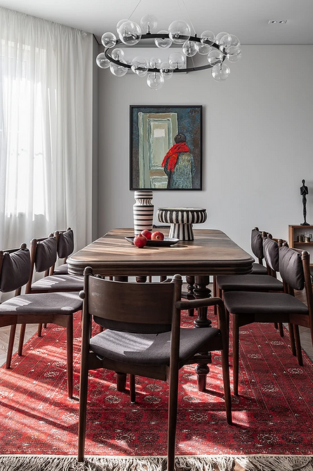 Кольори меблів 2026: приклад поєднання різних текстур та кольорів в інтер'єрі вітальні.