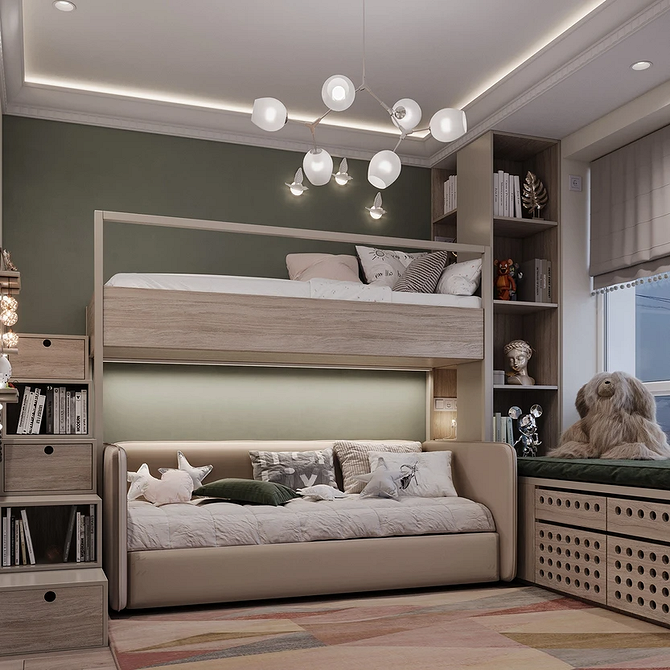 Дизайн інтер'єру зі світлими меблями з бука, ясеня шимо та берези.