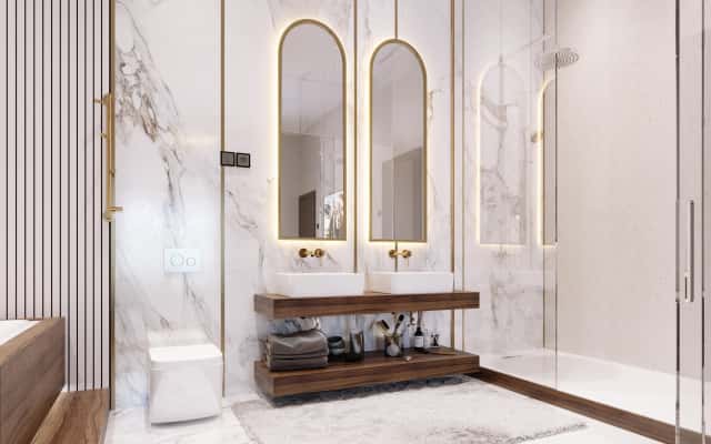 Дизайн квартири в неокласичному стилі: світлі тони та класичні меблі.