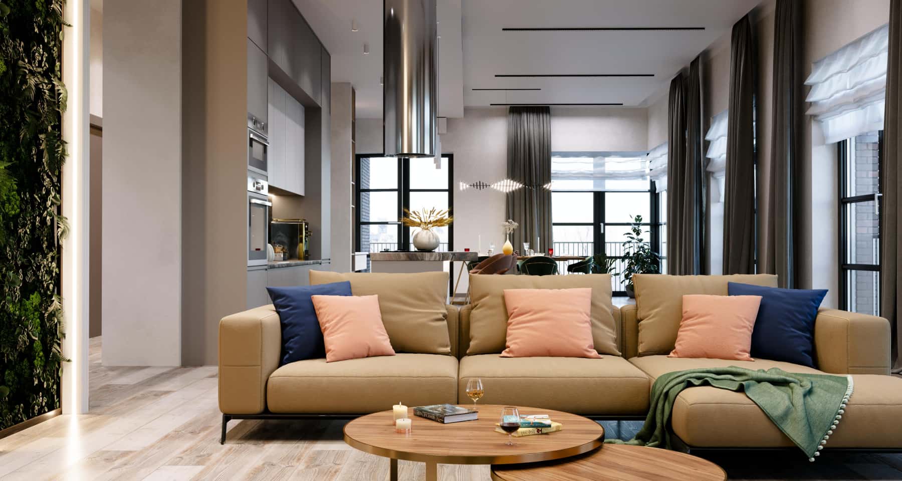 Інтер'єр квартири для великої родини: арт-деко, неокласика, сучасний дизайн.