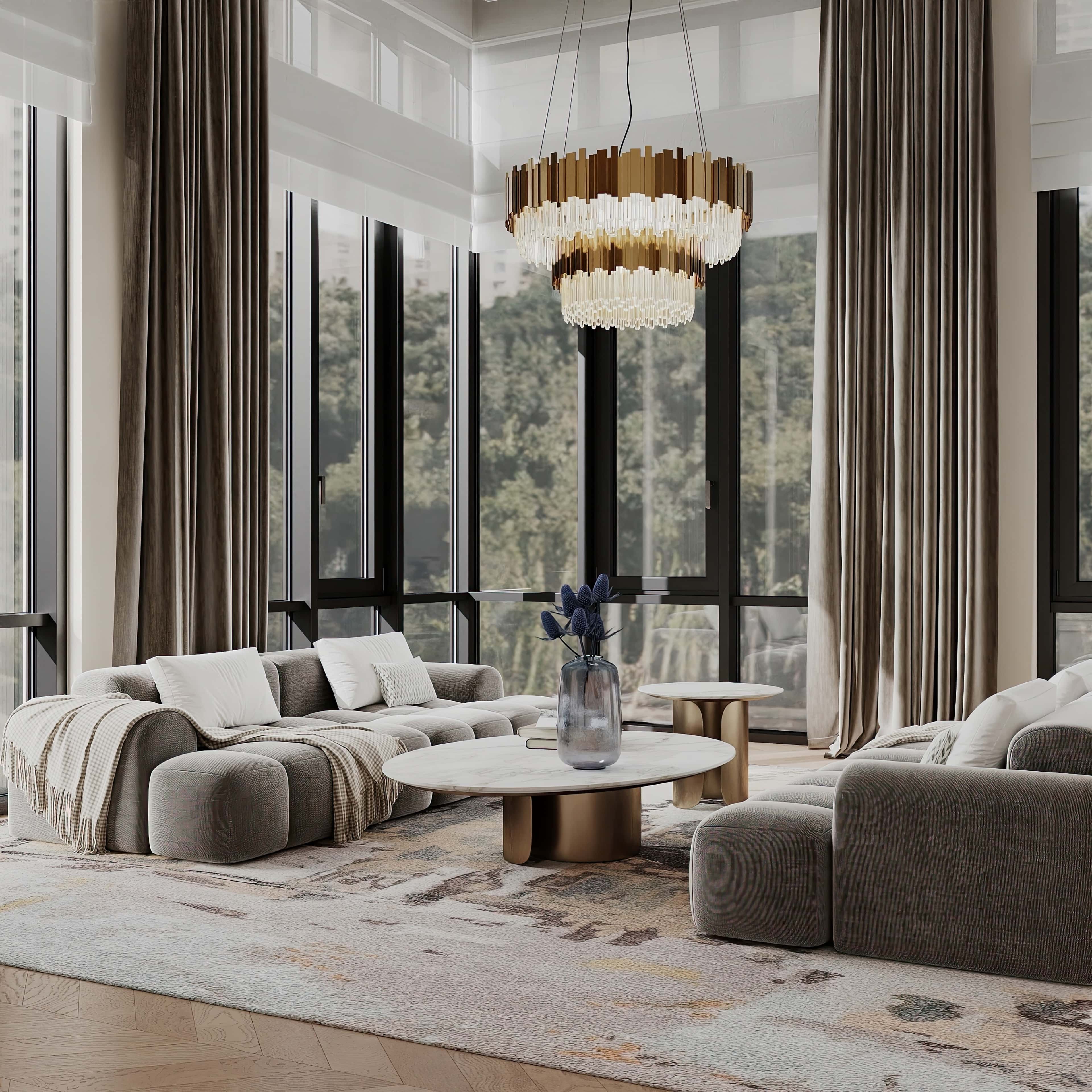 Елітний ремонт: планування квартири з просторою вітальнею, об'єднаною з кухнею