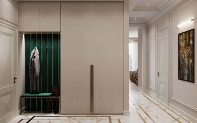 Інтер'єр квартири в стилі арт-деко та неокласика: вдале поєднання розкоші та комфорту.