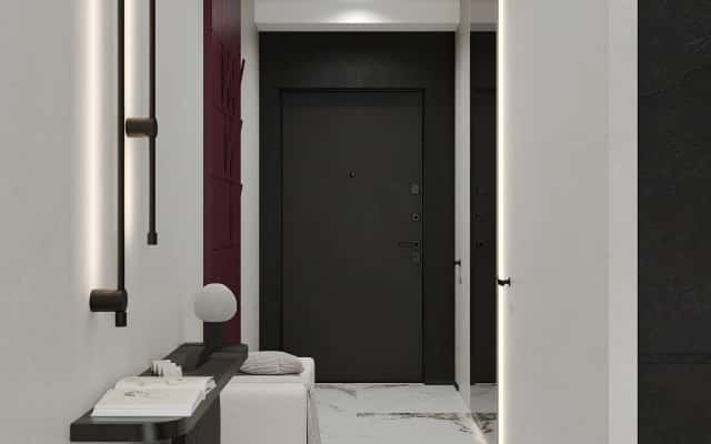 Елегантний дизайн ванної кімнати в елітній квартирі, сучасний ремонт.