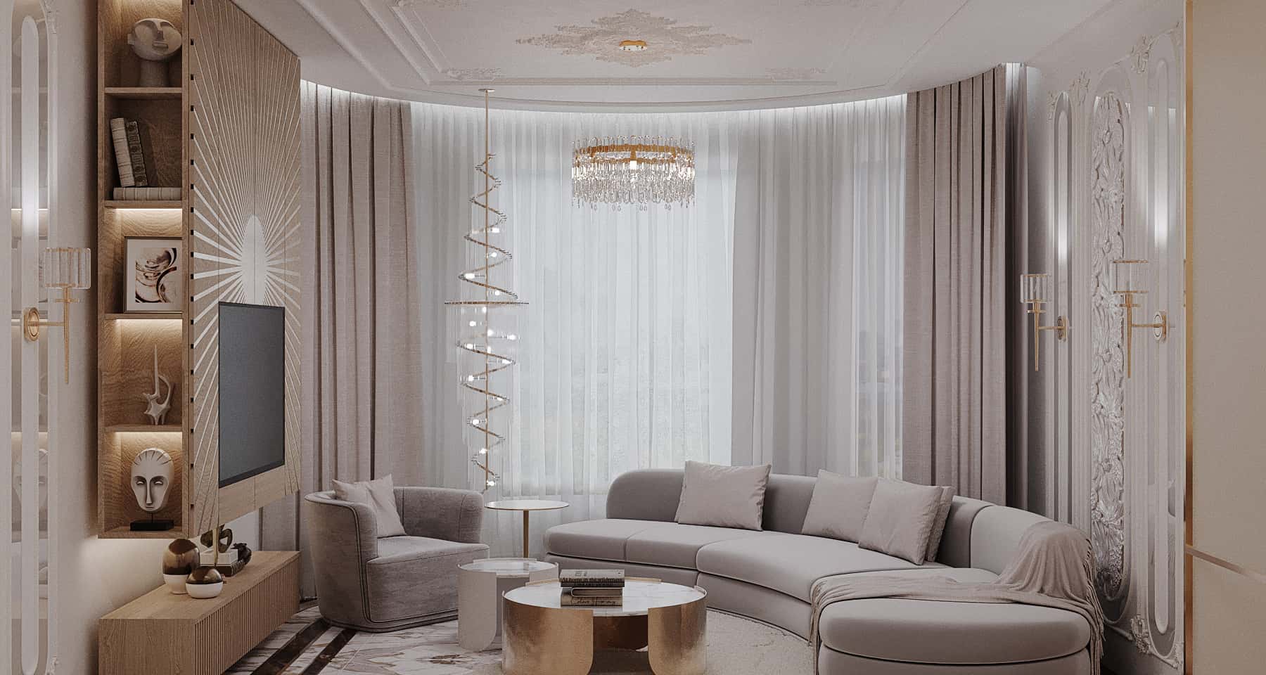 Функціональне планування ванної кімнати з душовою кабіною та великим дзеркалом.