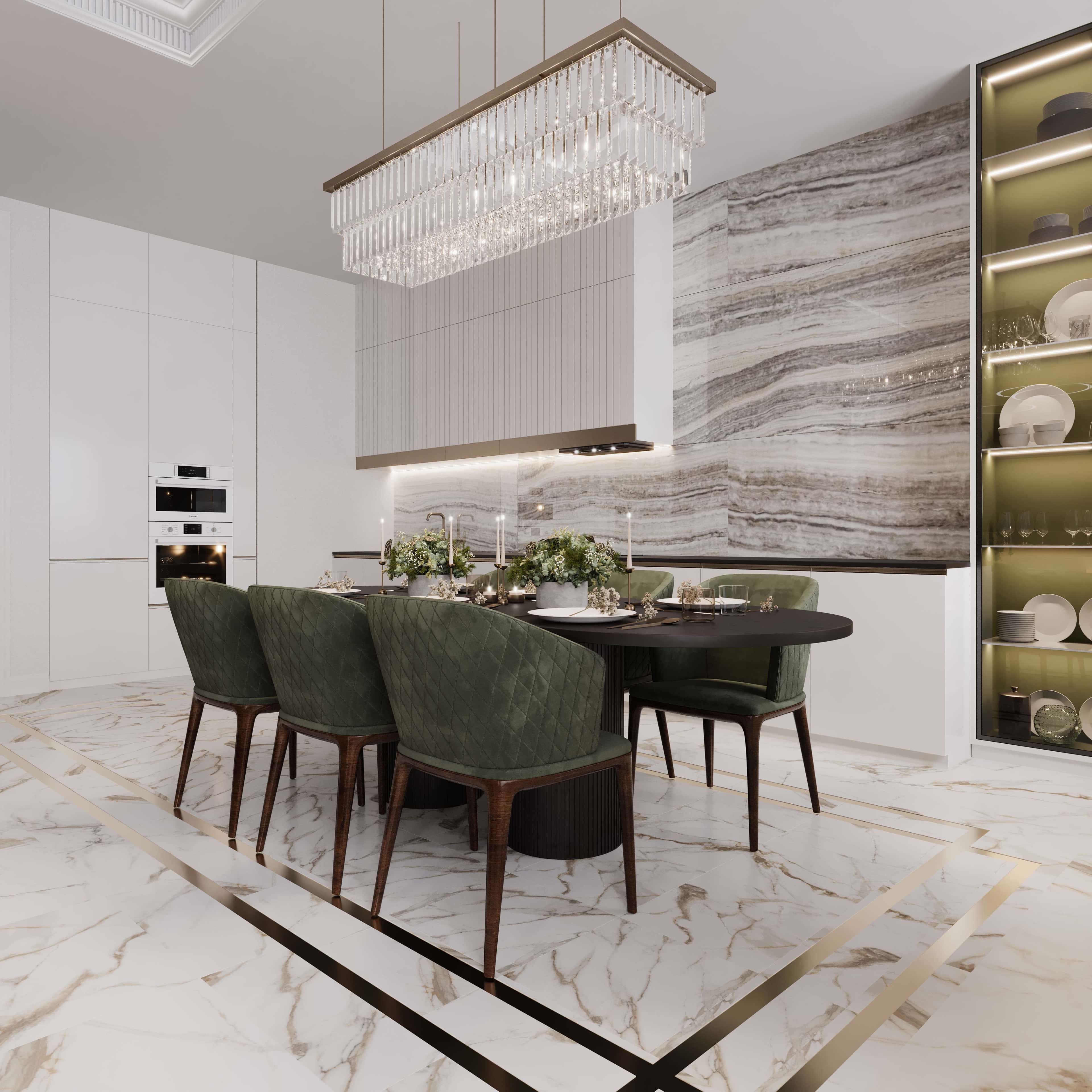 Функціональна квартира в стилі арт-деко та неокласика для великої сім'ї.