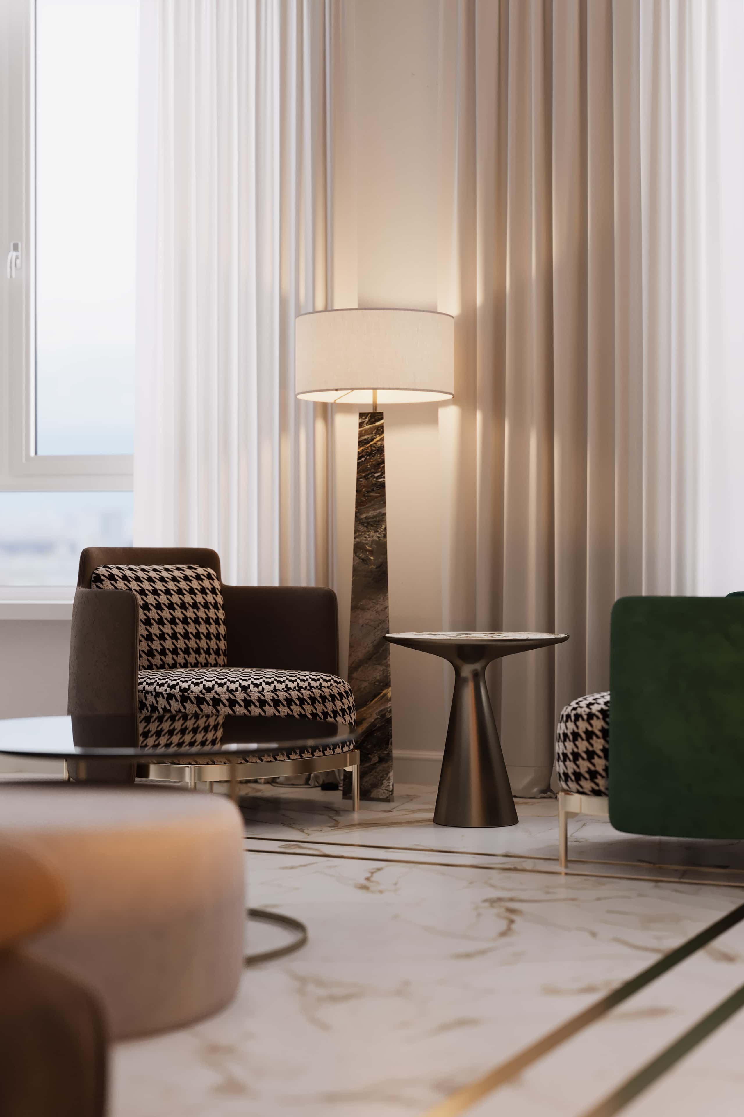 Унікальний дизайн квартири: поєднання арт-деко та неокласики для великої сім'ї.