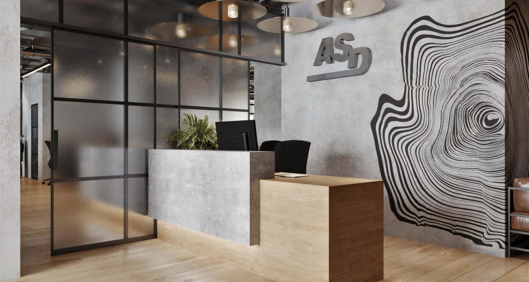 Світлий мінімалізм Сучасний мінімалістичний офіс з великими вікнами для природного освітлення у 2026.