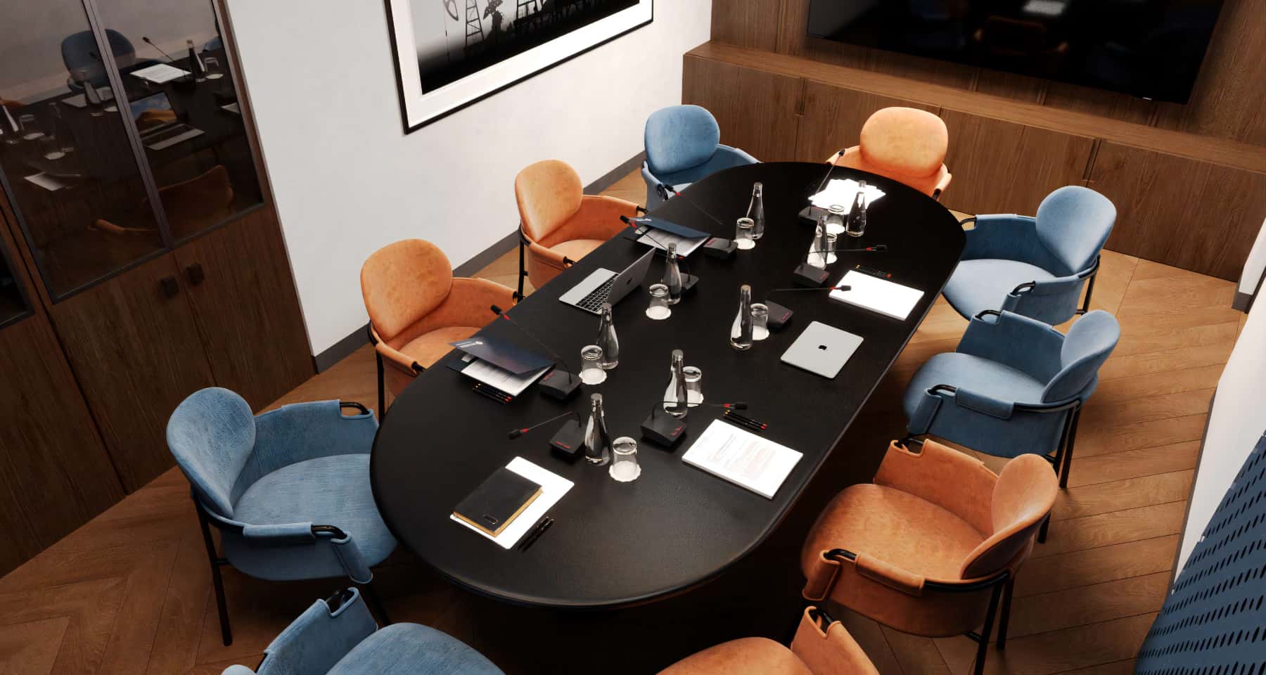 Сучасний офіс з відкритим плануванням, великими вікнами, надихає на продуктивність.