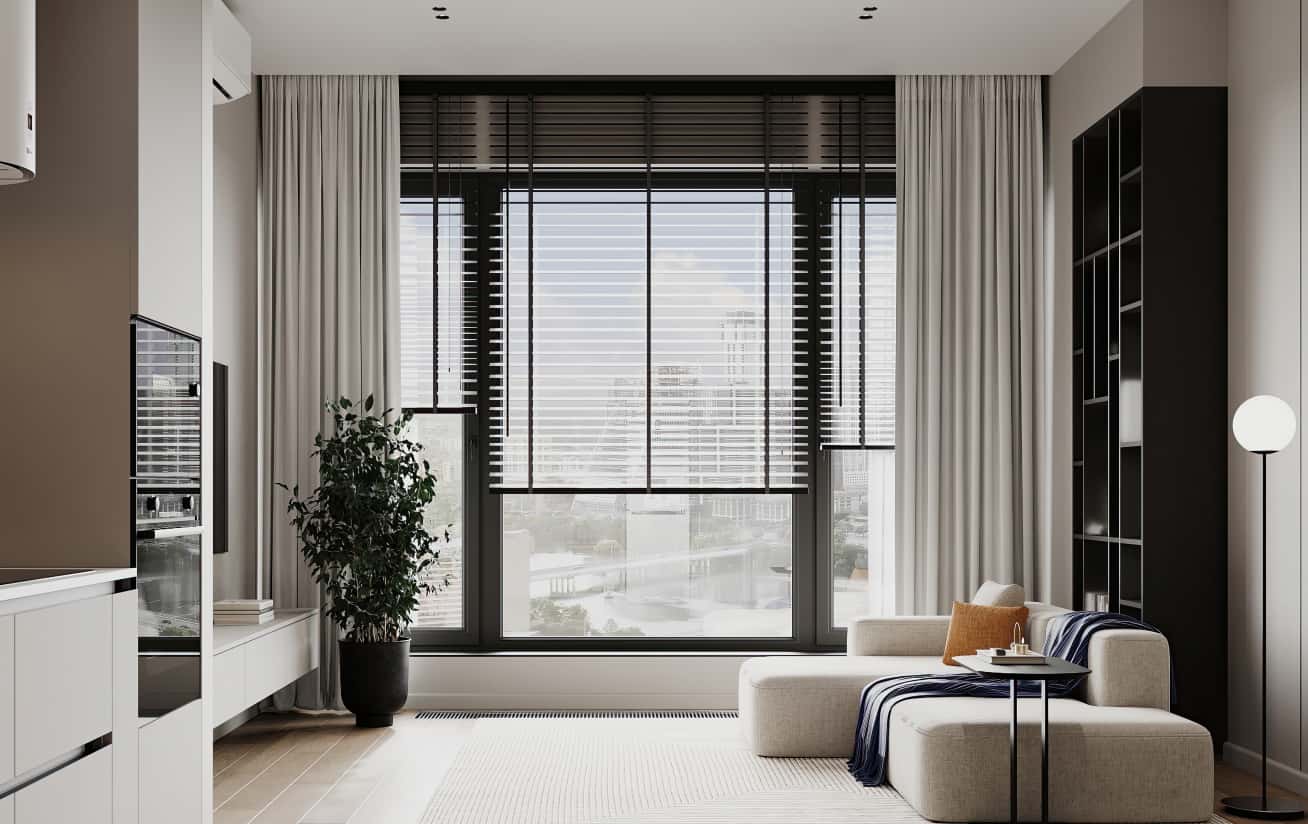 Ванна кімната в скандинавському стилі з білою плиткою та дерев'яними акцентами.