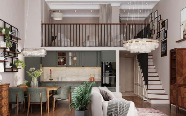 Дизайн квартири 32 м² у сучасному стилі з акцентними кольорами та оригінальними деталями.