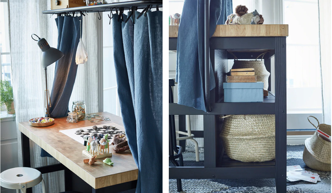 Мобільний кухонний острів IKEA для малогабаритної кухні: організація зберігання та зручність.