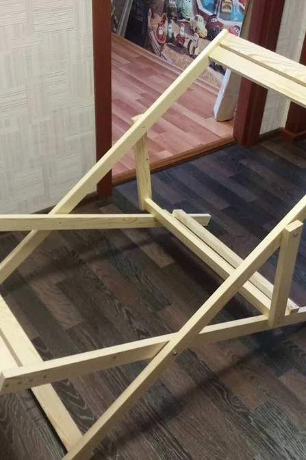 Креслення саморобного шезлонга з розмірами, інструкція для виготовлення садових меблів.