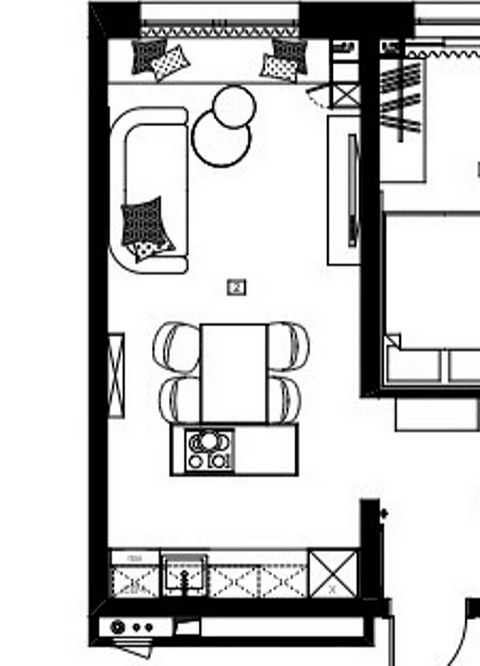Вдале планування кухні-вітальні: затишне розміщення меблів для створення гармонійного простору.