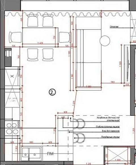 Ефективне зонування кухні-вітальні 2026: практичні варіанти розстановки меблів для розділення простору.