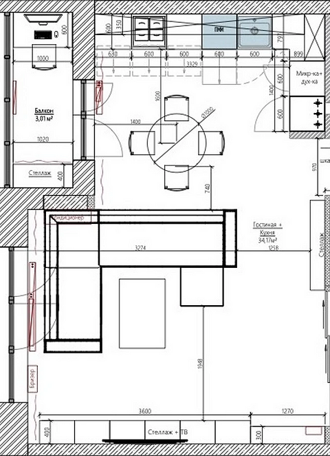 Дизайн кухні-вітальні 2026: функціональне використання підвіконня для додаткового комфорту та зонування.