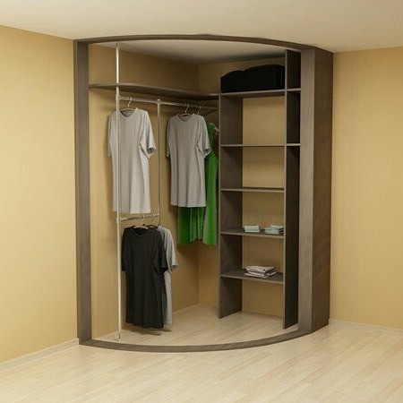 Оптимальне рішення Сучасна кутова шафа-купе в спальні для оптимального зберігання речей: дизайн 2026.
