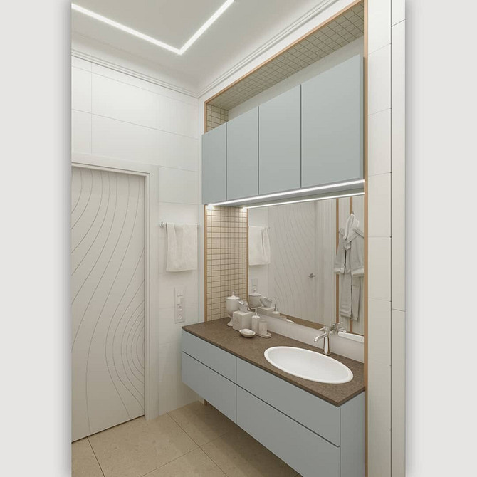 Мінімалізм та дзеркала Мінімалістичний дизайн ванної кімнати з дзеркалом: стиль та простір 2026