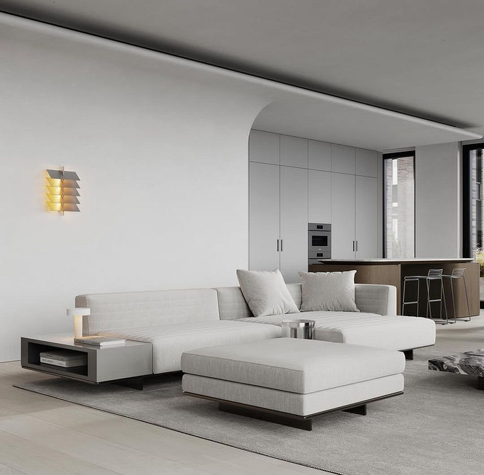 Високий стиль Стильний диван на високих ніжках з подушками в сучасному інтер'єрі 2026