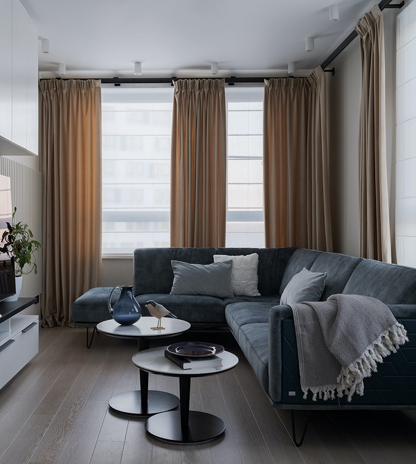 Велюрова розкіш Велюровий диван на ніжках у вітальні: м'які меблі, сучасний дизайн 2026