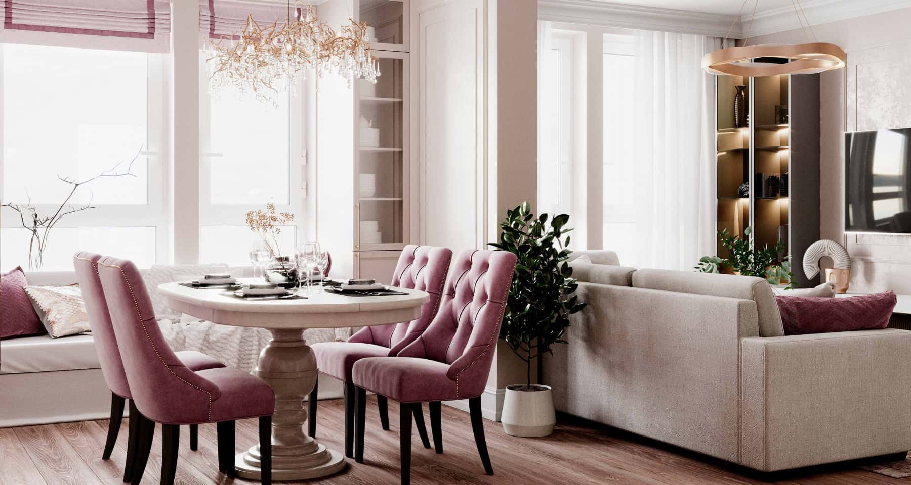 Приклад поєднання кольорів в інтер'єрі для натхнення у 2026 році.