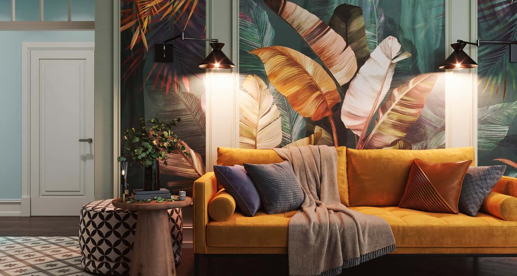 Модні кольори в інтер'єрі 2026: сучасна кухня з акцентом на природні матеріали.