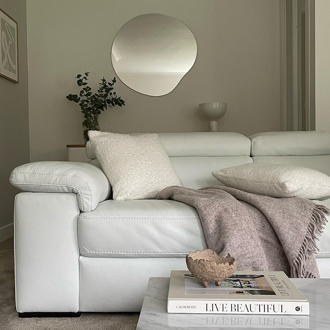 Коричневий шкіряний диван в інтер'єрі вітальні: практичний вибір кольору.