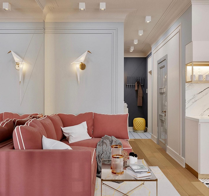 Текстиль та аксесуари для вітальні з червоним диваном: ідеї