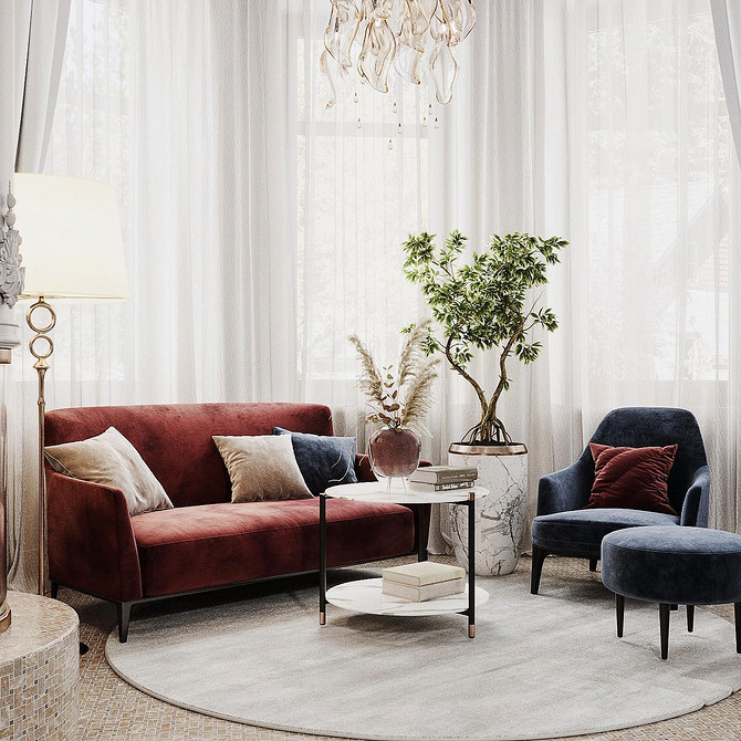 Червоний шкіряний диван в інтер'єрі з дерев'яними елементами: класика та елегантність у дизайні.