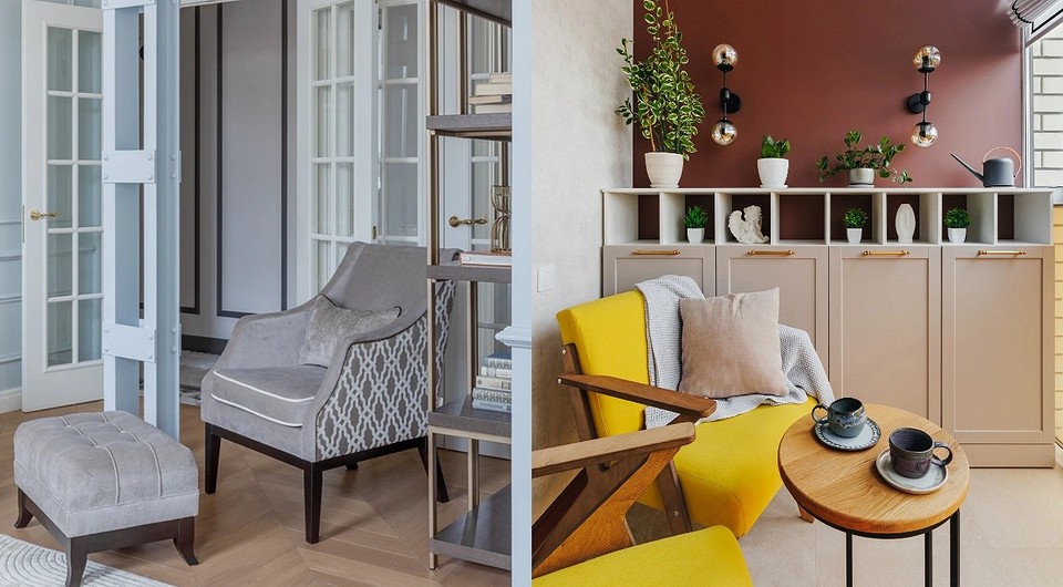 Дизайн інтер'єру: стильне крісло у вітальні, ідеальне місце для відпочинку.