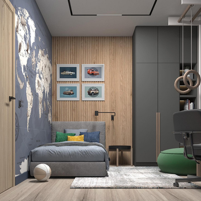 Сучасне двоспальне ліжко з м'яким узголів'ям для маленької спальні у 2026 році.