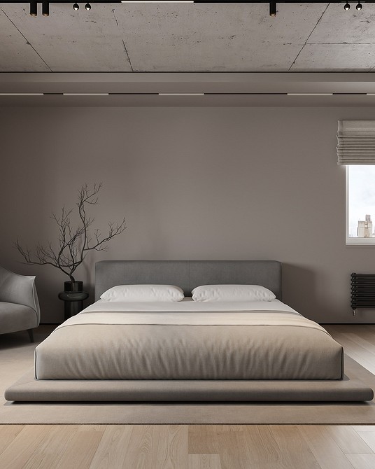 Дерево в мінімалізмі Мінімалістичне ліжко з дерева в сучасній спальні, тренди 2026.