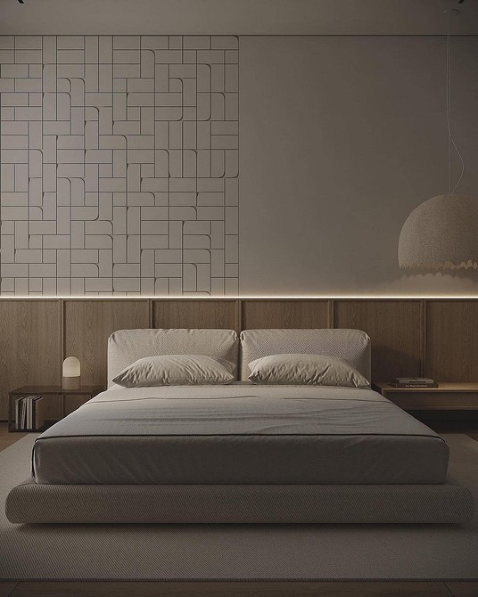 Підсвітка в мінімалізмі Мінімалістичне ліжко з підсвіткою в сучасній спальні, тренди 2026.