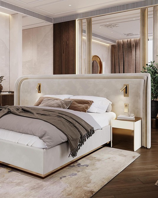 Еко-мінімалізм Ліжко з натурального дерева в стилі мінімалізм, дизайн спальні 2026.