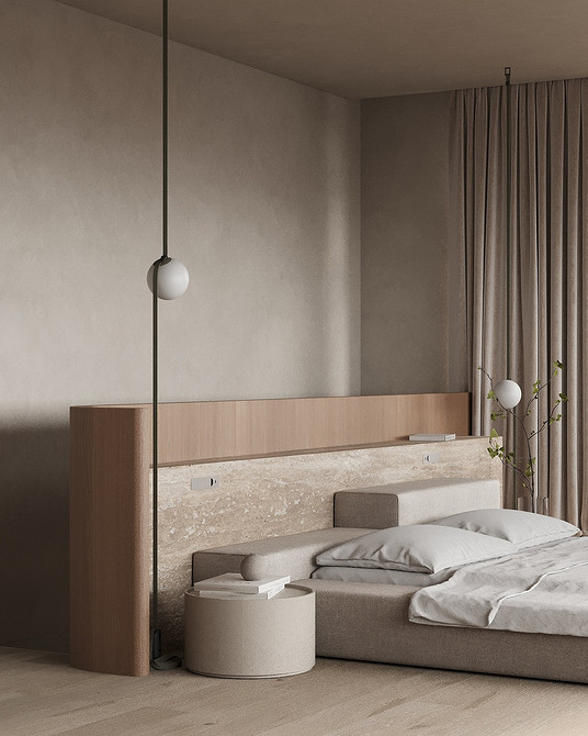 Велике м'яке ліжко оверсайз в сучасній спальні - тренд дизайну ліжок 2026.