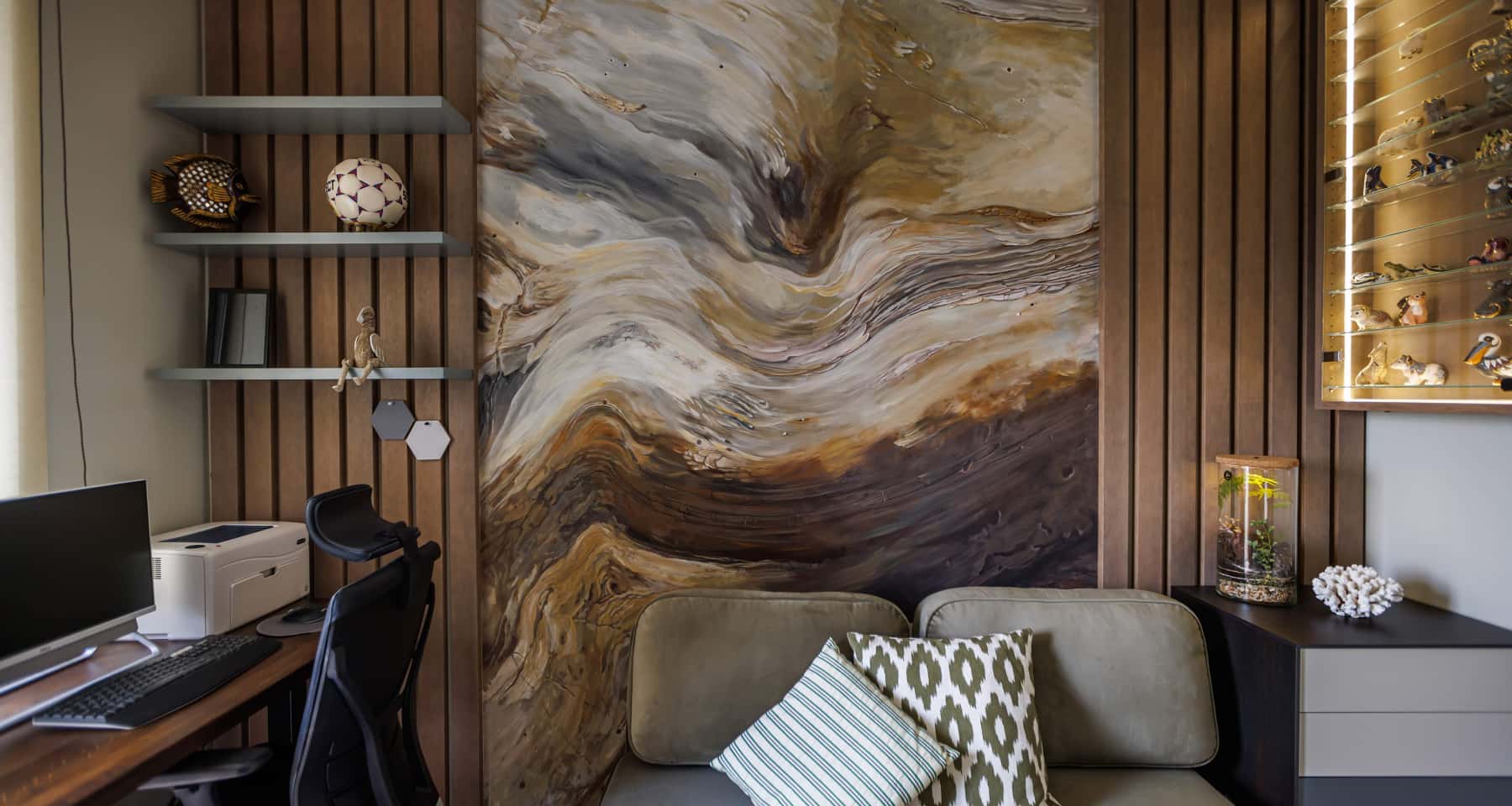 Фотографії квартири після ремонту в стилі неокласика, вражаючий дизайн інтер'єру.