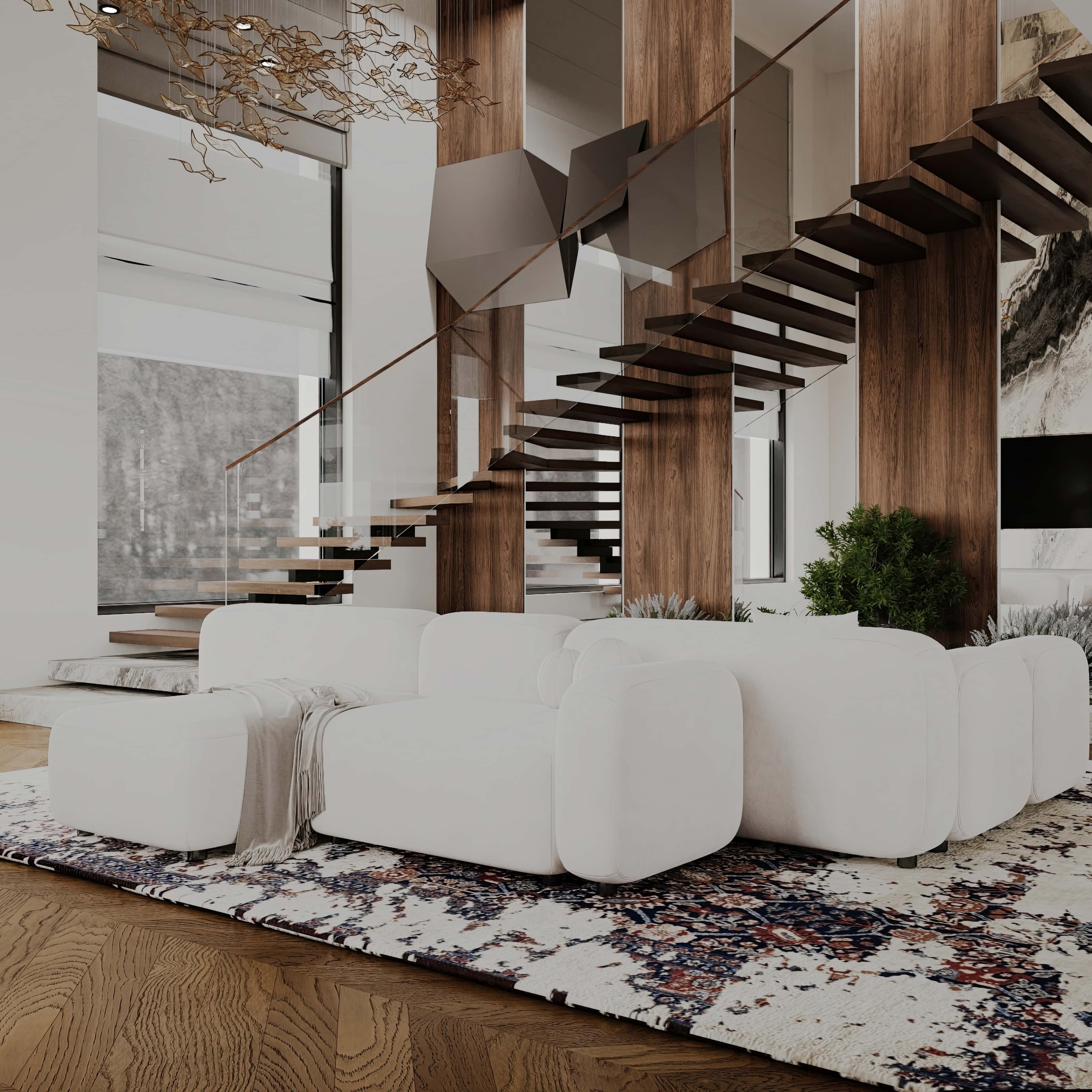 Елегантний мінімалізм в інтер'єрі сучасного будинку: акцент на зручність та комфорт у 2026.