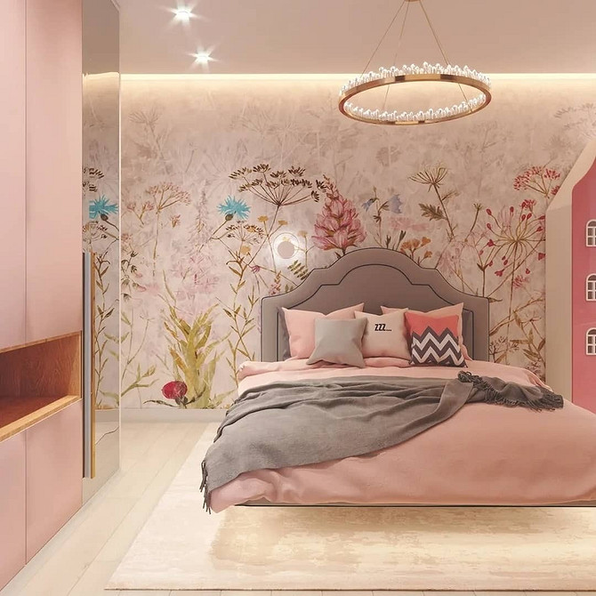 Дизайн спальні 2026 з парячим ліжком та нічними тумбочками, що створюють ефект паріння.