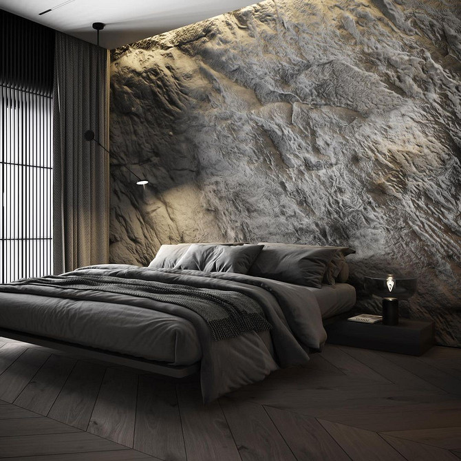 Елегантний дизайн спальні 2026 з парячим ліжком та акцентною стіною.