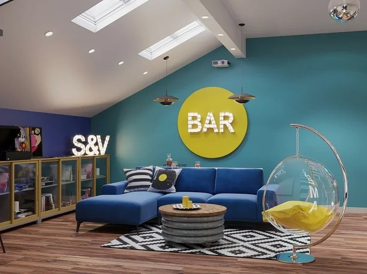 Кругле підвісне крісло в сучасному інтер'єрі, стильний акцент зони відпочинку.