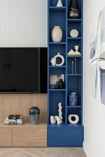 Декор на полицях Настінні полиці в інтер'єрі 2026: ідеї для зберігання речей та декорування простору.