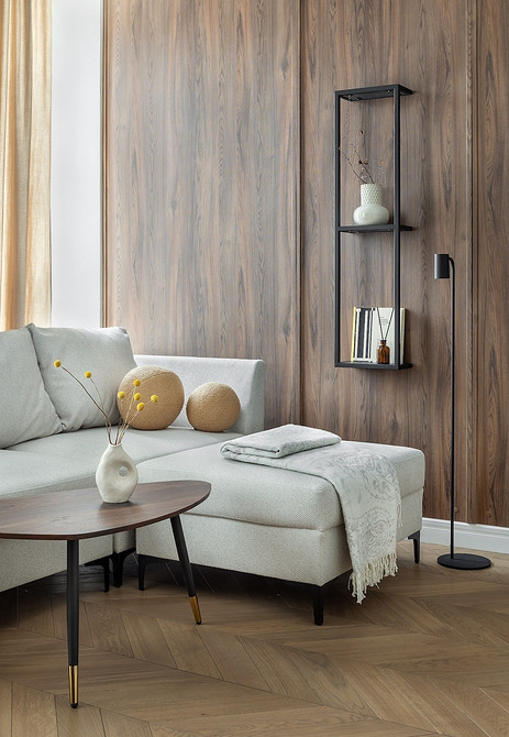 Полиці для декору Дизайн полиць у вітальні 2026: стильні настінні полиці для декору кімнати.