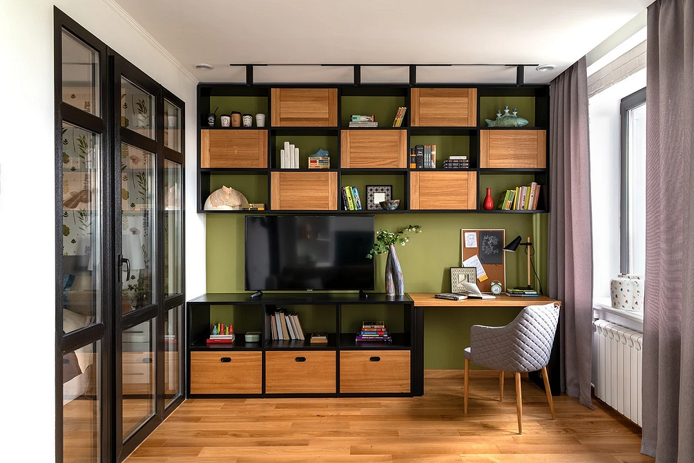 Сучасні книжкові полиці в домашній бібліотеці: дизайн полиць для книг.